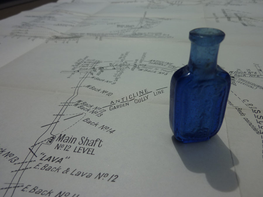 Underground mine plan from the Garden Gully One of Reef, Bendigo and a chinese bottle